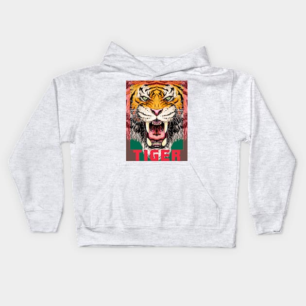 Roaring Tiger Kids Hoodie by Tapan